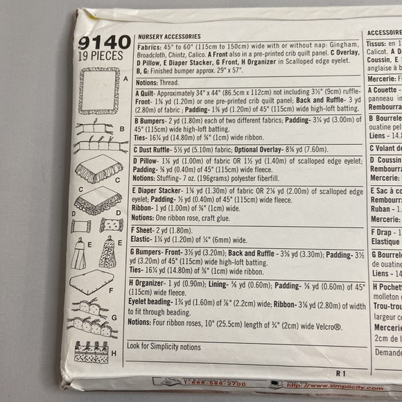 9140 Simplicity Pattern - Picture 4 of 5